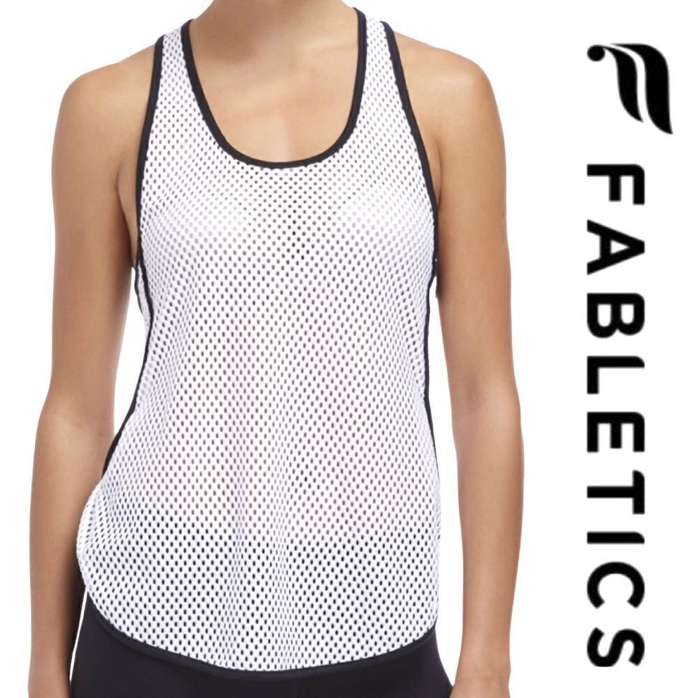 Fabletics Contrast Perforated Mesh Tank